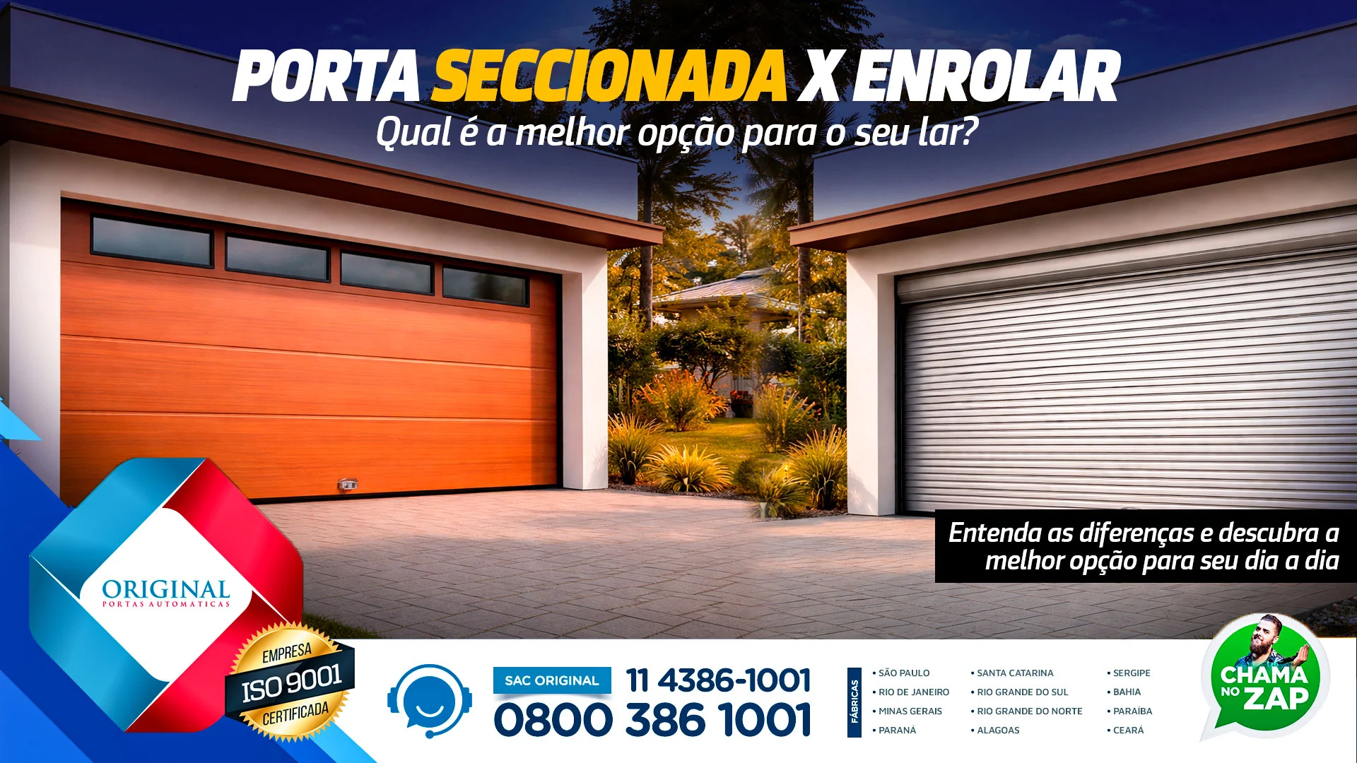 Porta seccionada x enrolar