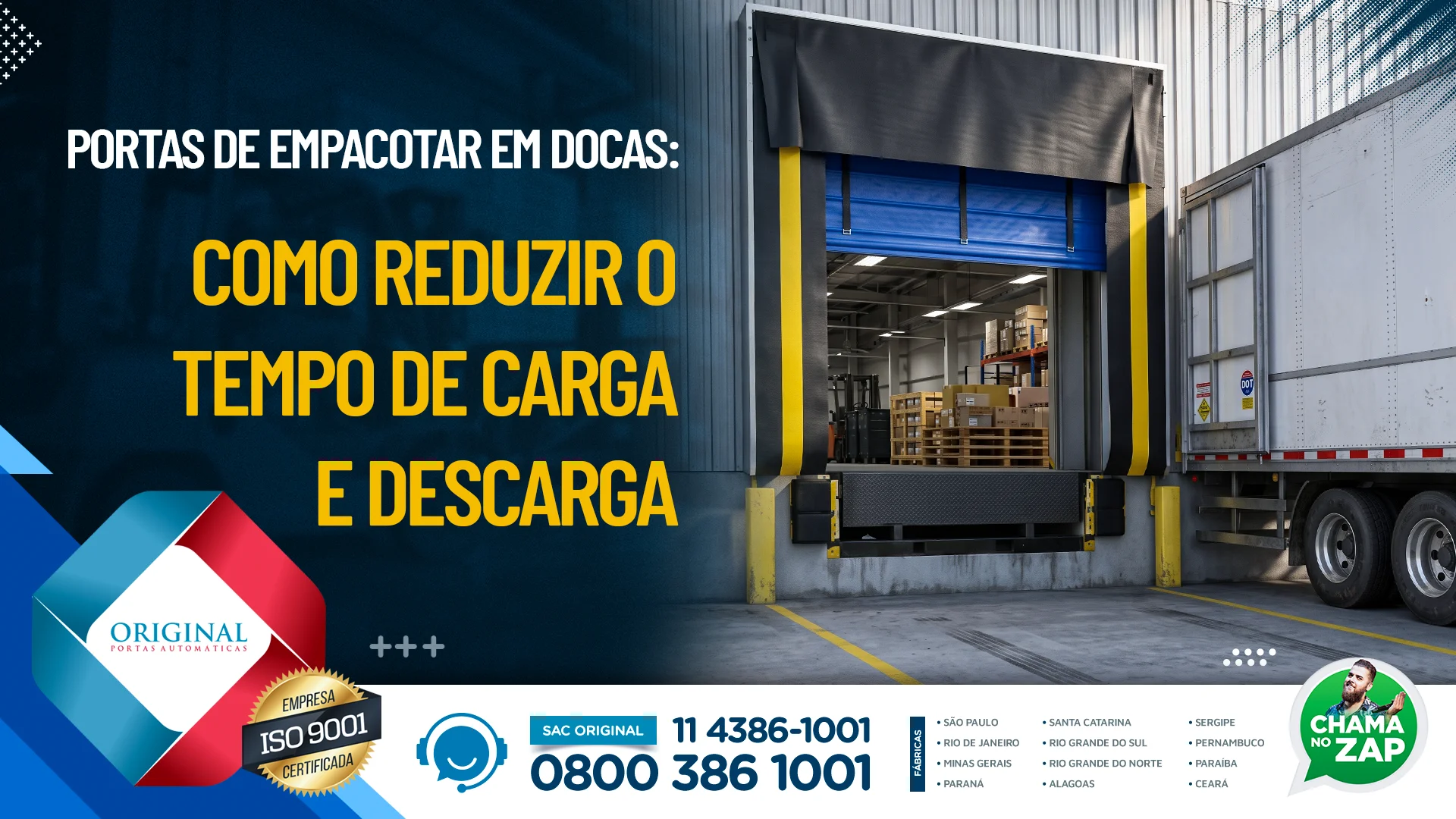 Portas de empacotar em docas