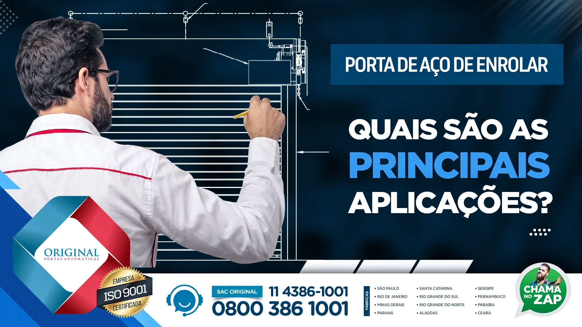 porta de aço de enrolar Original Portas