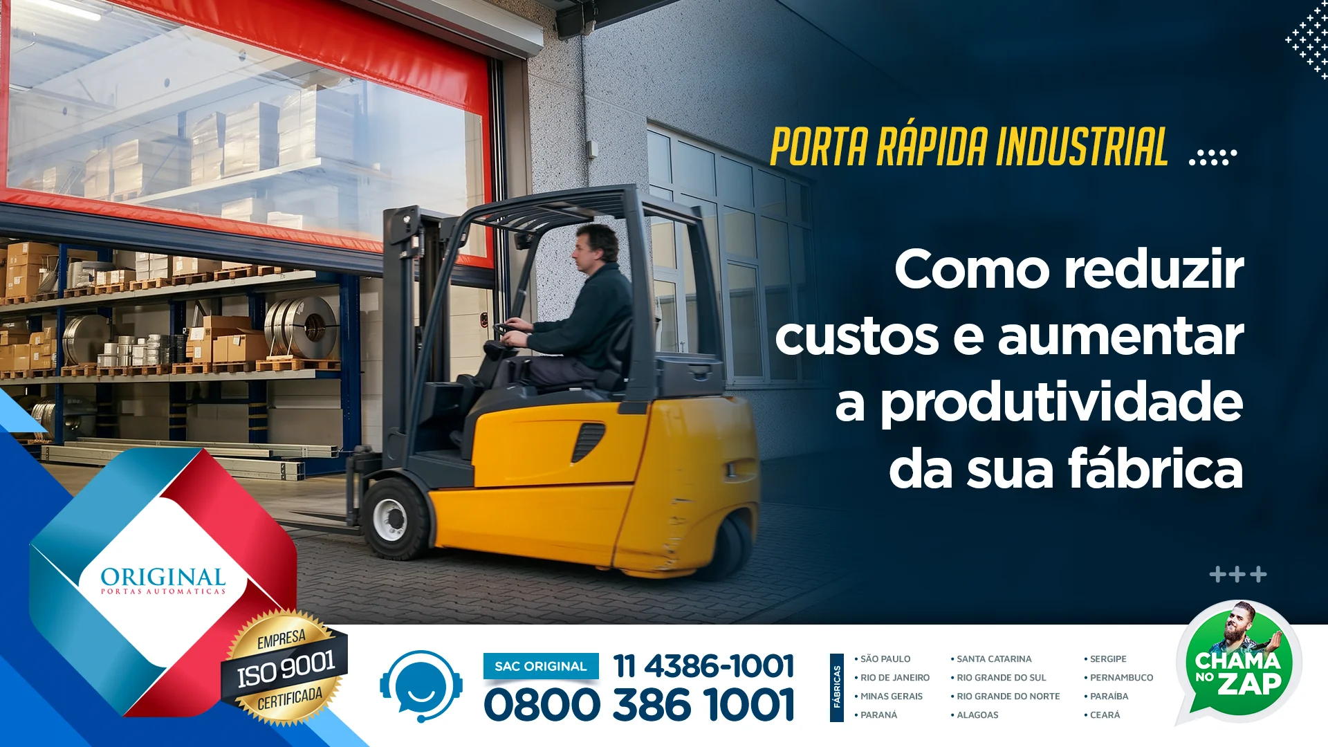 portas rápidas para indústria