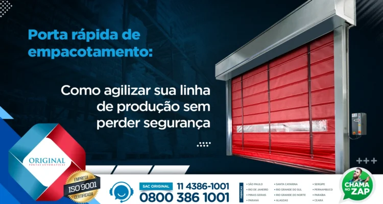 porta rápida para linha de produção